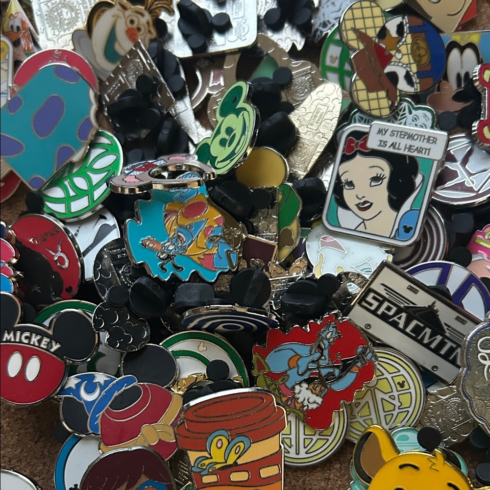 Disney Character Enamel Pins - Lot of 50 pins
